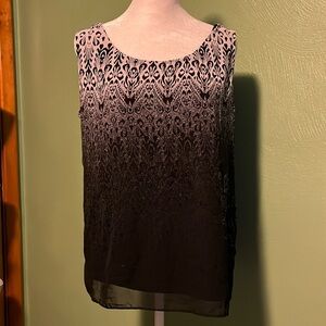 New York & Co sleeveless tank with sequins sz L